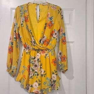 Peach Love California Romper size small cottagecore Fairycore